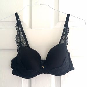 {ThirdLove} 24/7 Lace-Back T-Shirt Bra - Black 34C